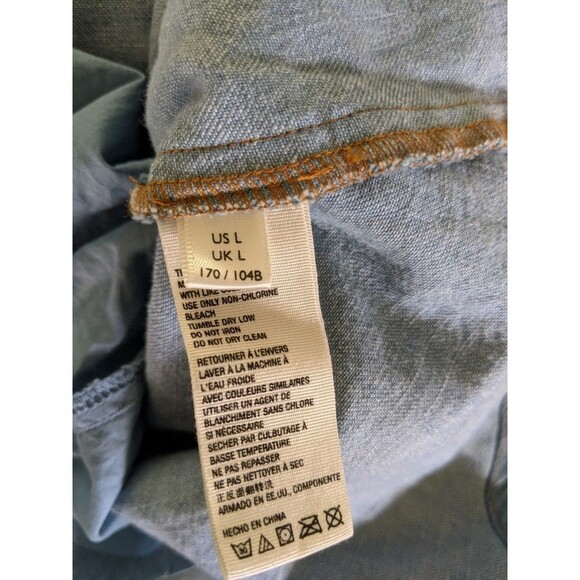 Free People Rising Sun Denim Mini Dress Halter 70s Open Back Hippie Festival Lrg - Picture 12 of 16